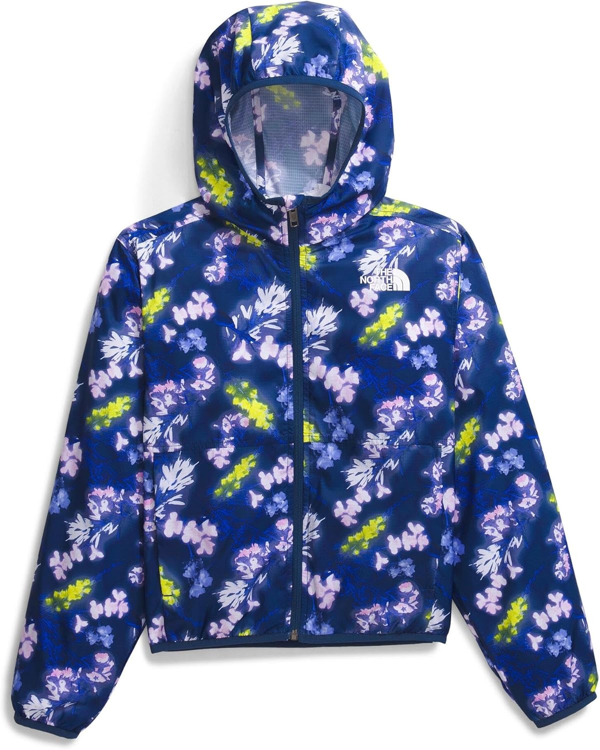 image:imageThe North Face Girls Tnf Cyclone Wind Jacket Little KidBig KidEstate Blue Florescent Floral Print