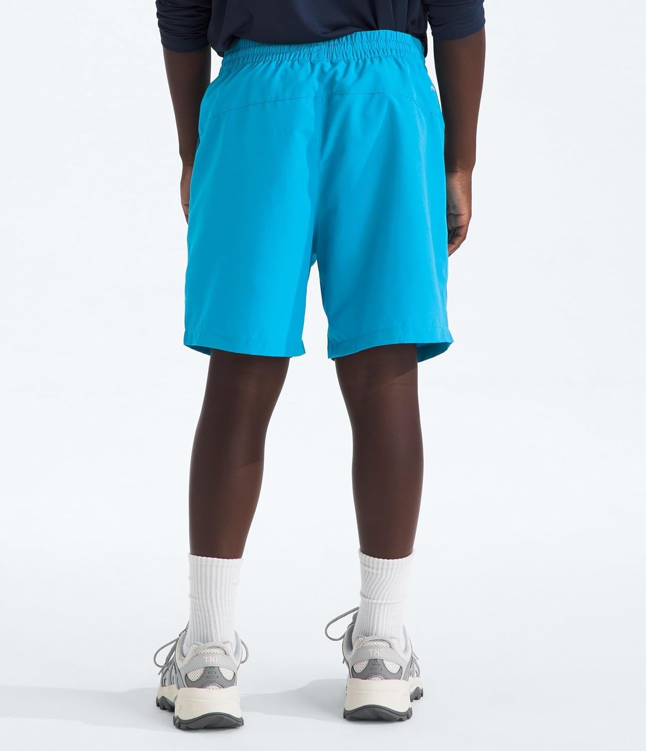 image:imageThe North Face Kids Class V 5 Short Moisture Wicking Elastic Waistband Adjustable Drawcord ColorChanging DesignMeridian Blue Logo Weather Topo Phantom Print