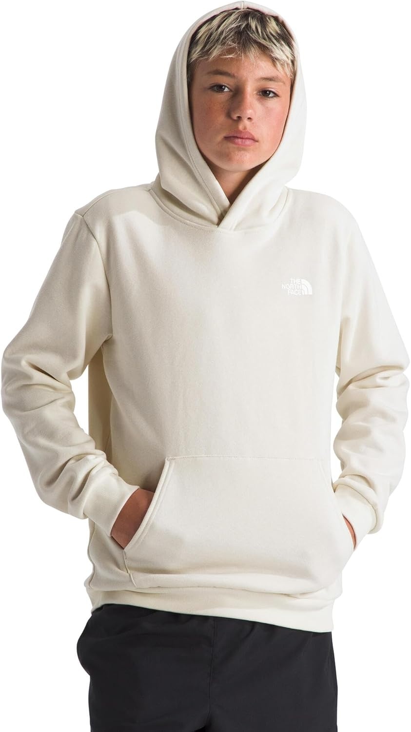 image:imageThe North Face Kids Evolution Box Logo Nse Pullover Hoodie Hooded Sweatshirt for Boys amp Girls Kangaroo Hand PocketWhite Dune