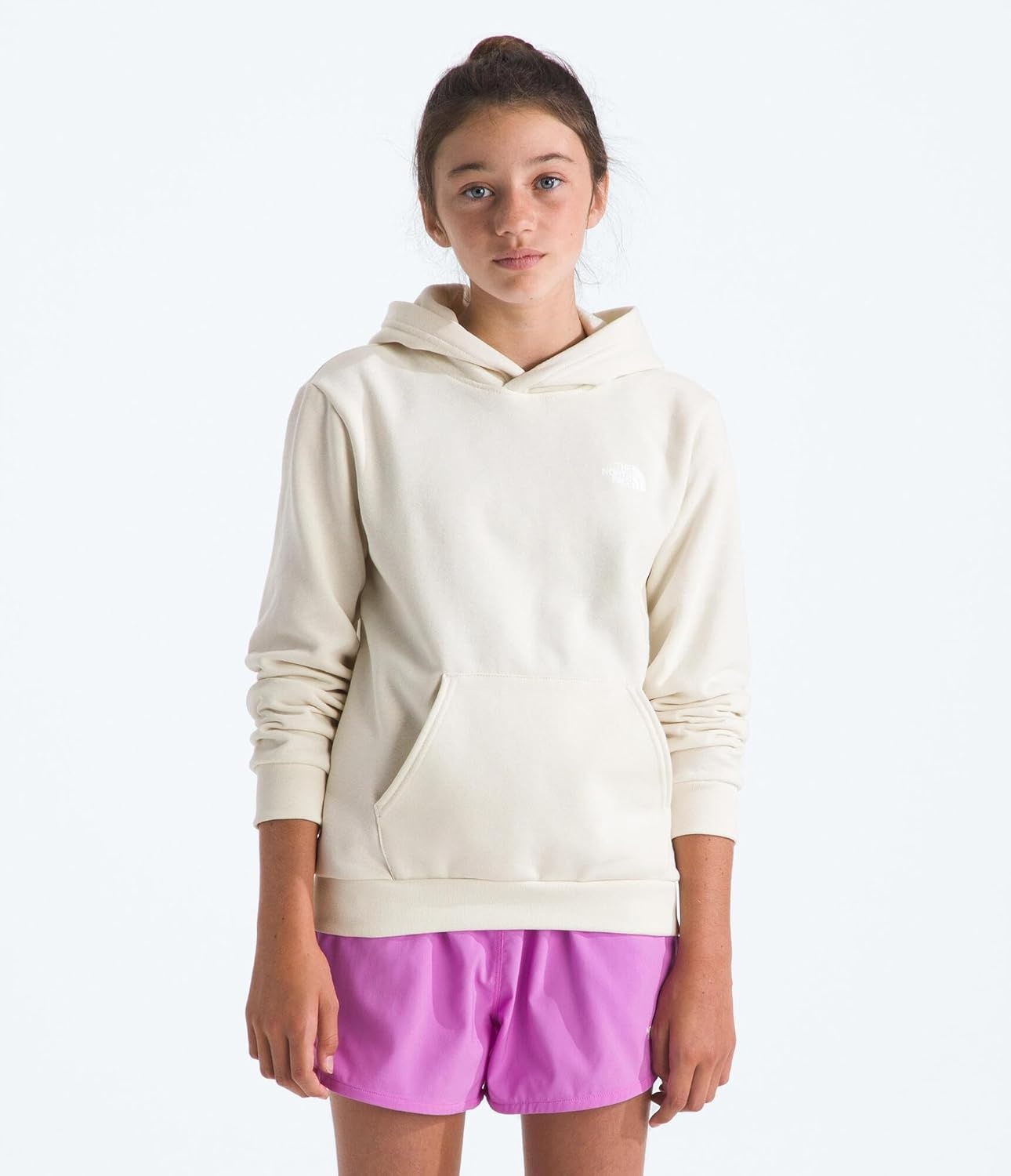 image:imageThe North Face Kids Evolution Box Logo Nse Pullover Hoodie Hooded Sweatshirt for Boys amp Girls Kangaroo Hand PocketWhite Dune