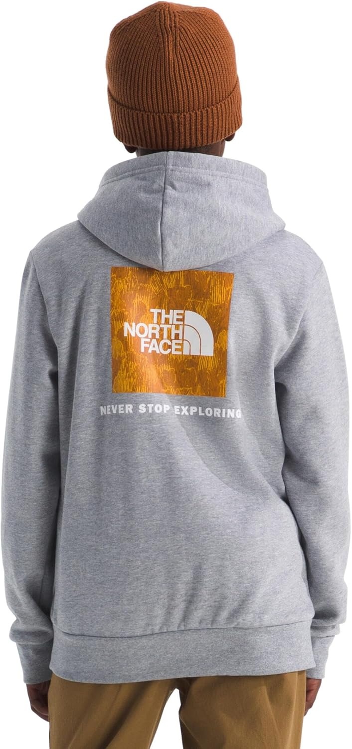 image:imageThe North Face Kids Evolution Box Nse Pullover Graphic HoodieTnf Pale Grey HeatherSummit Gold Regenerative Ink Print