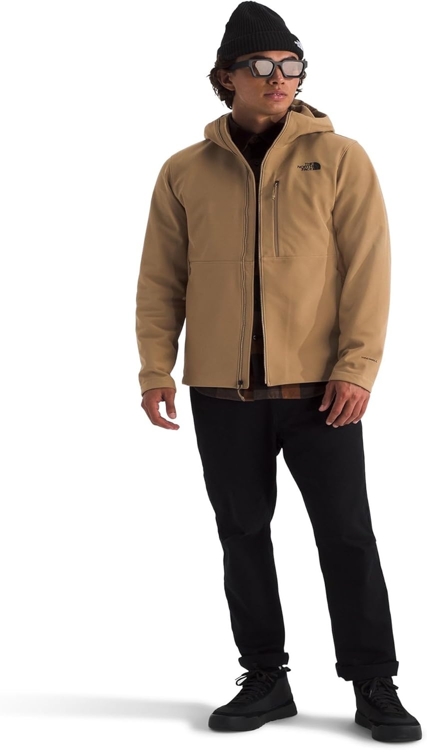 image:imageThe North Face Mens Apex Bionic 3 DWR Softshell Hooded Jacket PFAS FreeUtility Brown