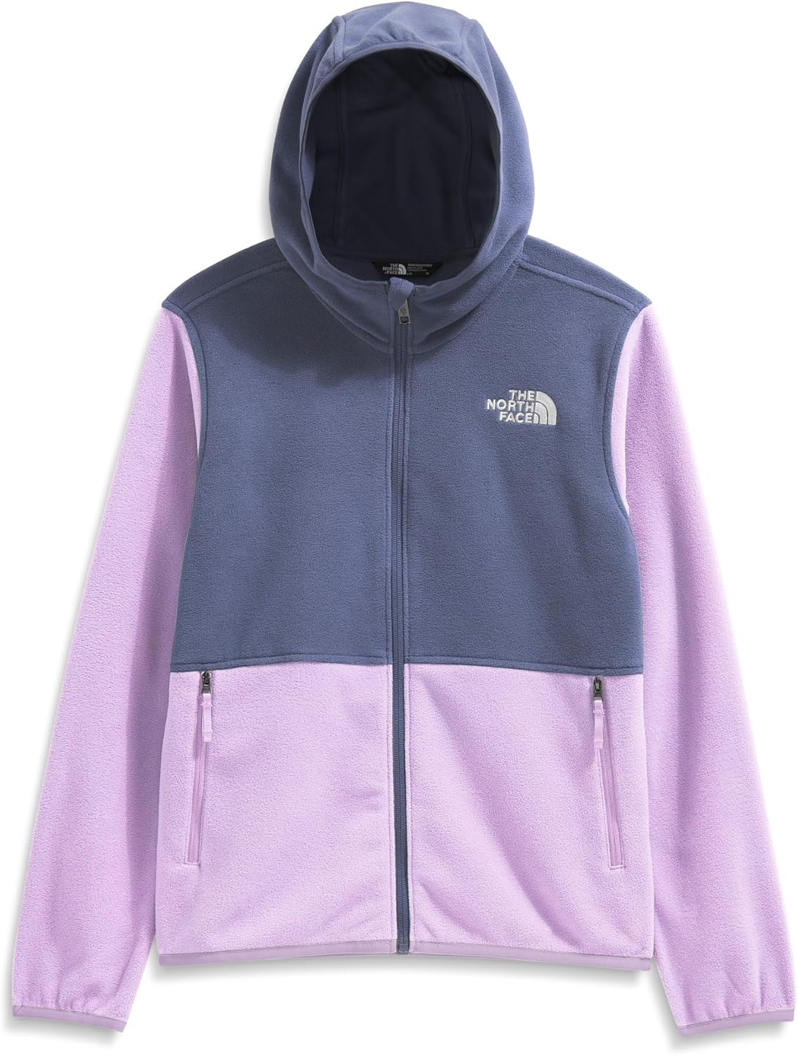 image:imageThe North Face Unisex Glacier Full Zip Hooded Jacket Lightweight Fleece Hoodie for Boys amp Girls Secure Zip Hand PocketsLite LilacTwilight Galaxy