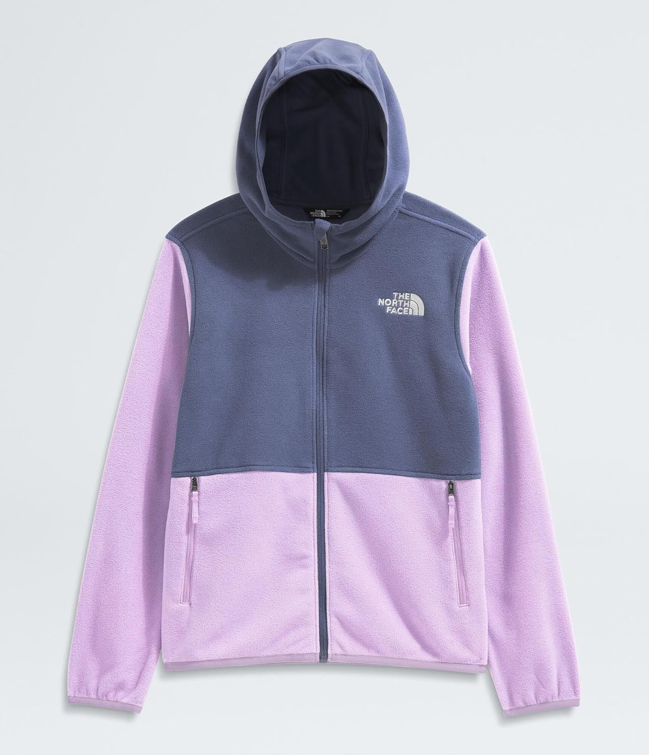 image:imageThe North Face Unisex Glacier Full Zip Hooded Jacket Lightweight Fleece Hoodie for Boys amp Girls Secure Zip Hand PocketsLite LilacTwilight Galaxy