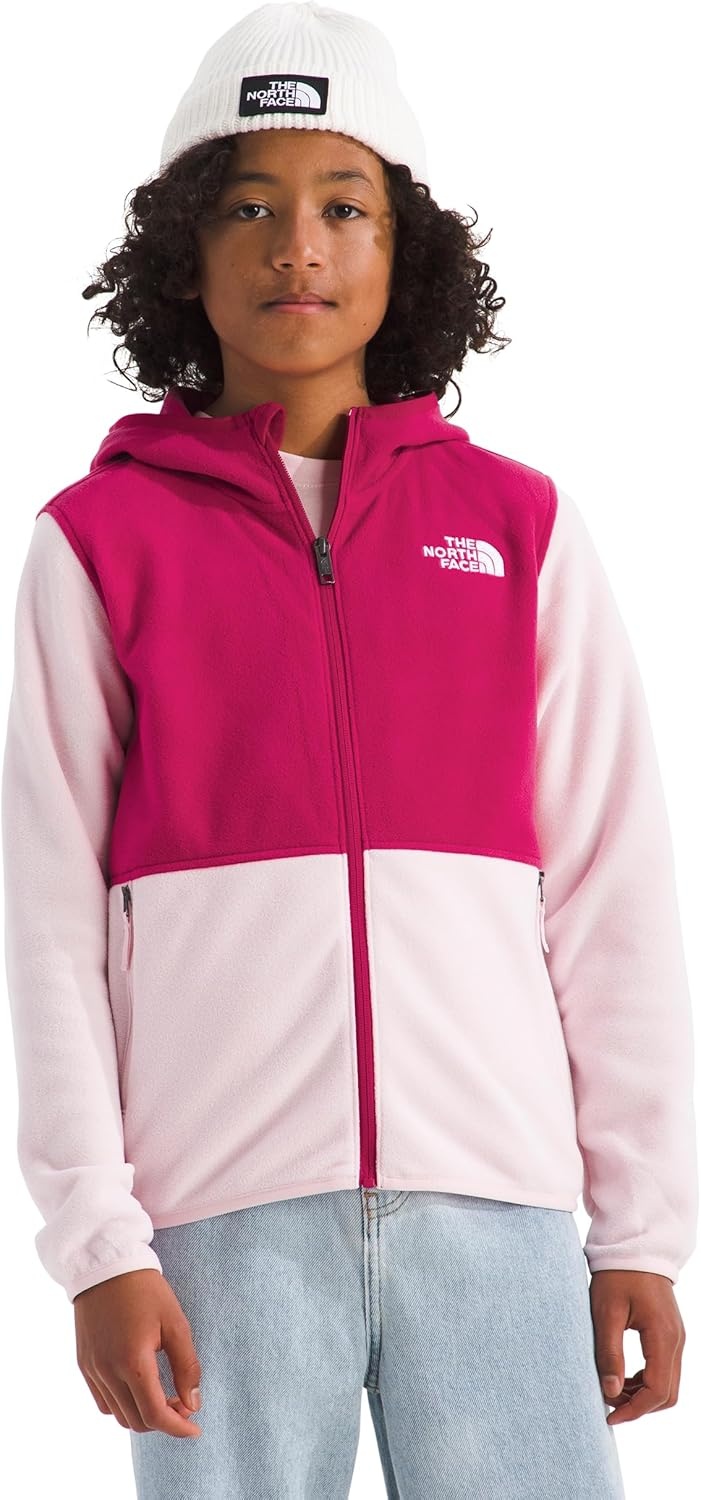image:imageThe North Face Unisex Glacier Full Zip Hooded Jacket Lightweight Fleece Hoodie for Boys amp Girls Secure Zip Hand PocketsPale BlossomLali Guran