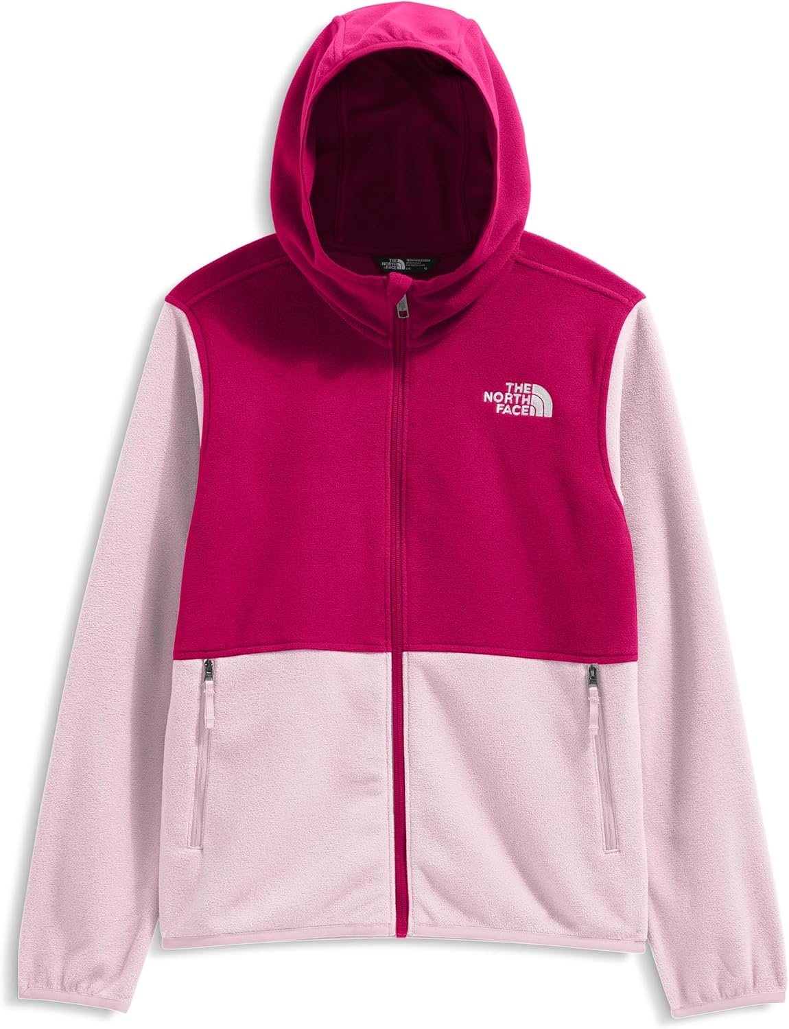 image:imageThe North Face Unisex Glacier Full Zip Hooded Jacket Lightweight Fleece Hoodie for Boys amp Girls Secure Zip Hand PocketsPale BlossomLali Guran