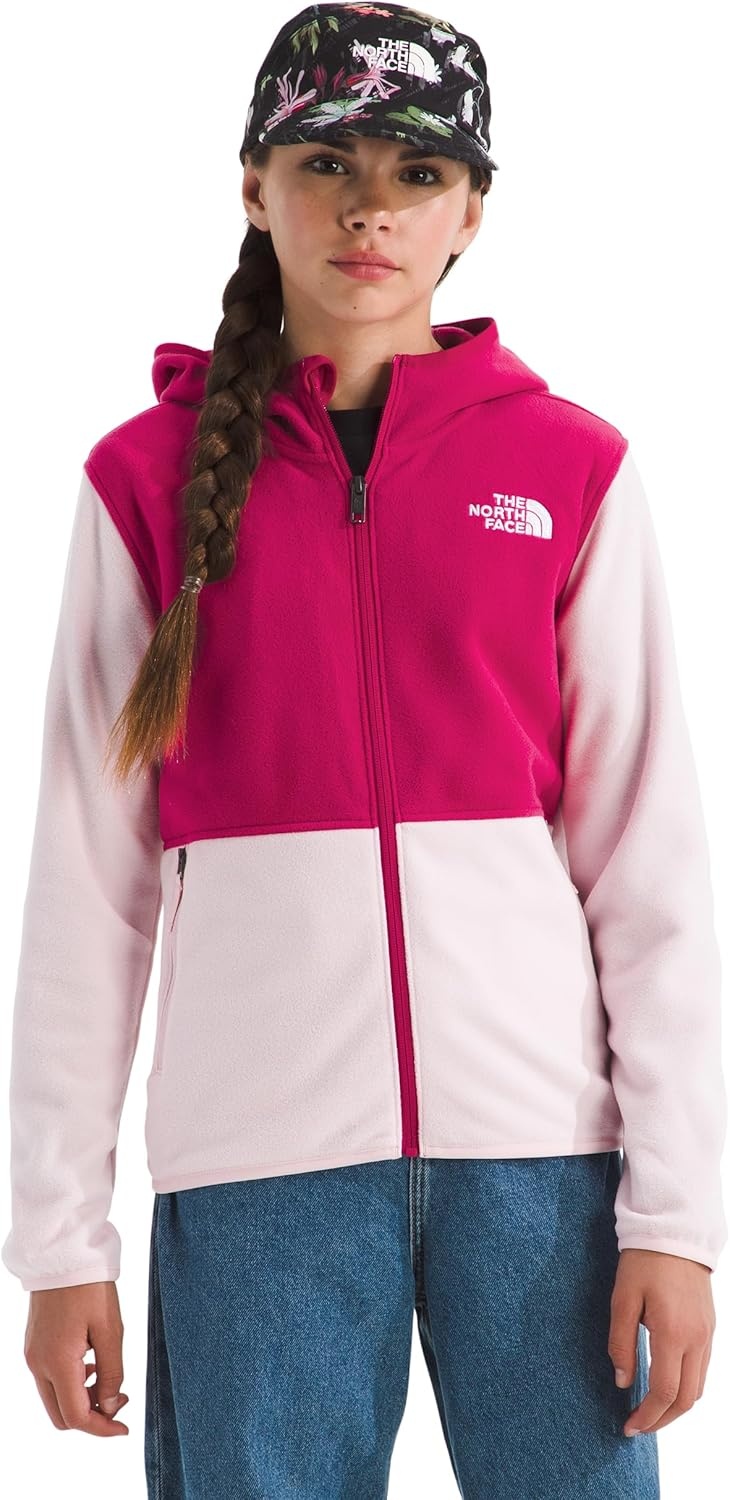 image:imageThe North Face Unisex Glacier Full Zip Hooded Jacket Lightweight Fleece Hoodie for Boys amp Girls Secure Zip Hand PocketsPale BlossomLali Guran
