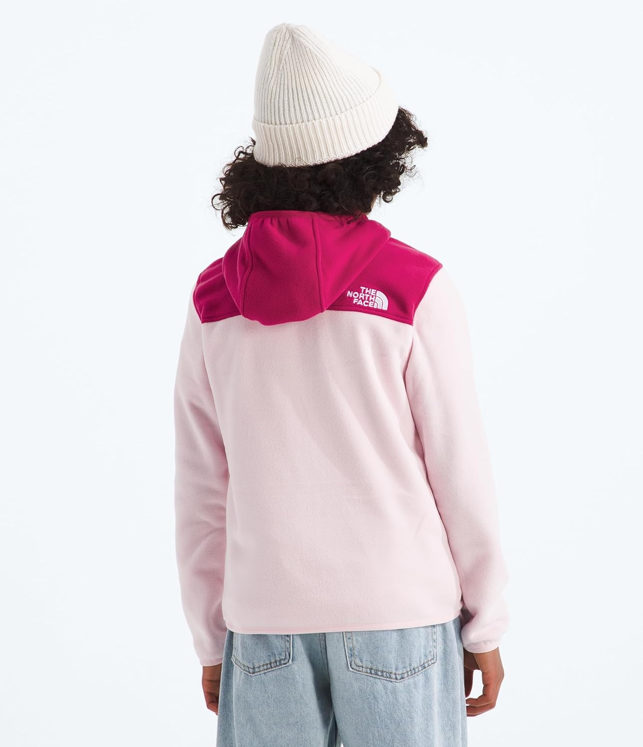 image:imageThe North Face Unisex Glacier Full Zip Hooded Jacket Lightweight Fleece Hoodie for Boys amp Girls Secure Zip Hand PocketsPale BlossomLali Guran