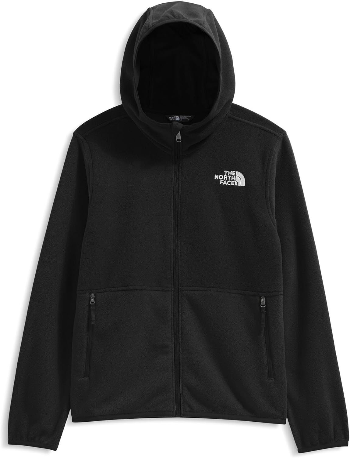 image:imageThe North Face Unisex Glacier Full Zip Hooded Jacket Lightweight Fleece Hoodie for Boys amp Girls Secure Zip Hand PocketsTnf Black