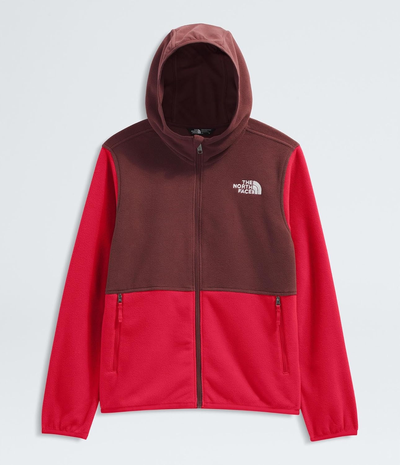 image:imageThe North Face Unisex Glacier Full Zip Hooded Jacket Lightweight Fleece Hoodie for Boys amp Girls Secure Zip Hand PocketsTnf RedSumac