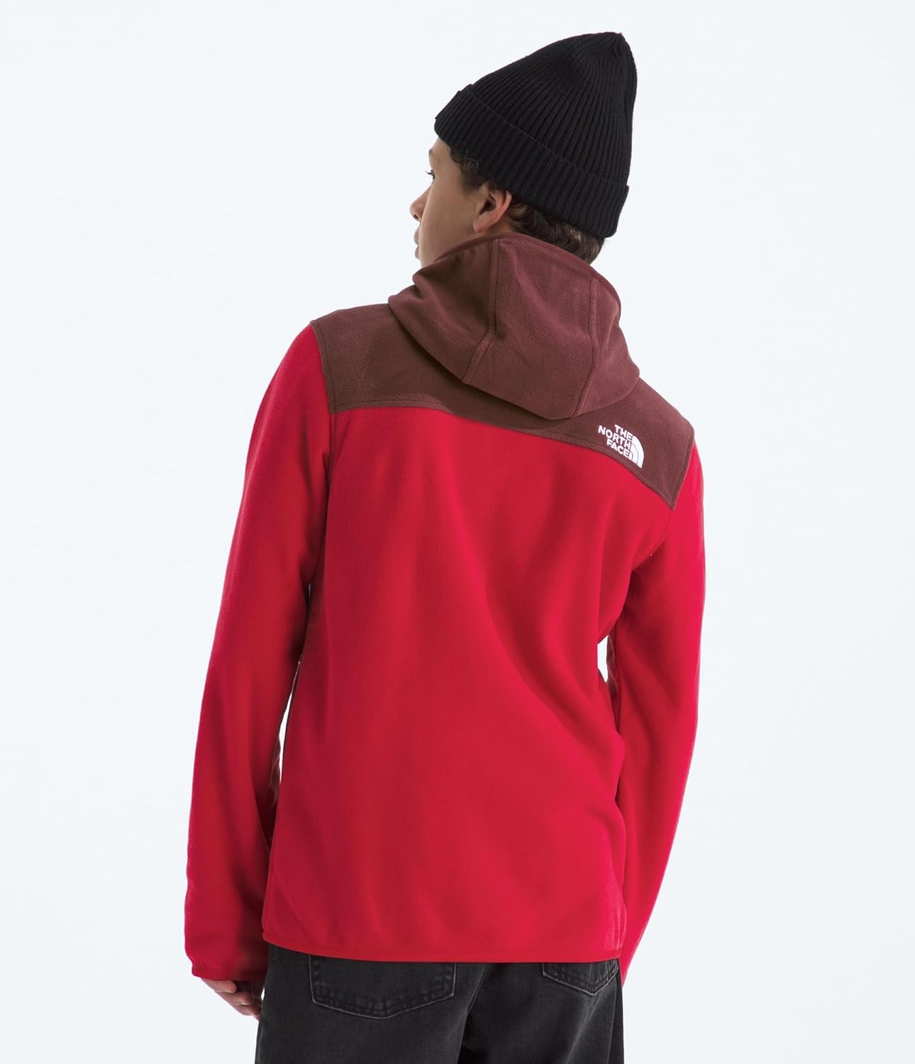 image:imageThe North Face Unisex Glacier Full Zip Hooded Jacket Lightweight Fleece Hoodie for Boys amp Girls Secure Zip Hand PocketsTnf RedSumac