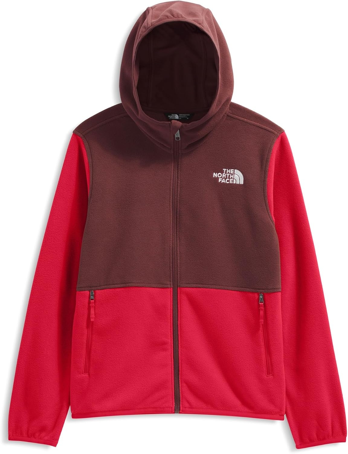 image:imageThe North Face Unisex Glacier Full Zip Hooded Jacket Lightweight Fleece Hoodie for Boys amp Girls Secure Zip Hand PocketsTnf RedSumac