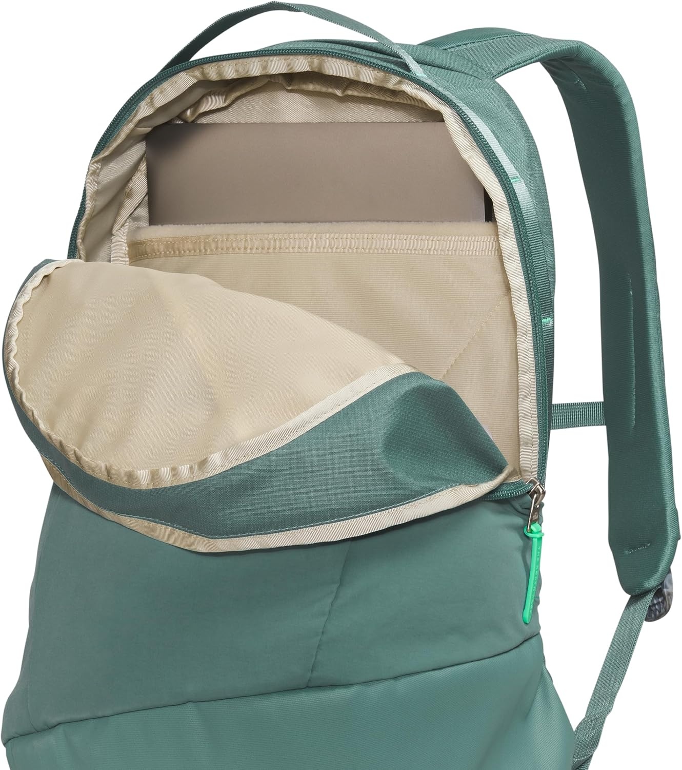 image:imageThe North Face Womens Isabella 30 Backpack Everyday Travel Bag with 16 Laptop Sleeve WaterRepellent Finish WomenSpecific Fit Blue Eclipse Light HeatherTNF White One SizeDark Sage Light HeatherChlorophyll Green