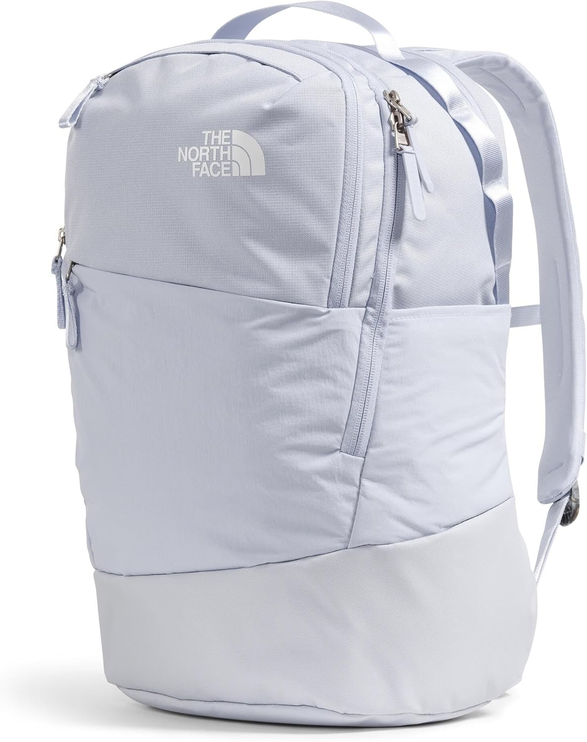 image:imageThe North Face Womens Isabella Transit Backpack Commuter Travel Bag with 16 Laptop Sleeve WaterRepellent Finish WomenSpecific Fit TNF Black Light HeatherBurnt Coral MetallicNPF One SizeMystic Haze Dark HeatherTnf White