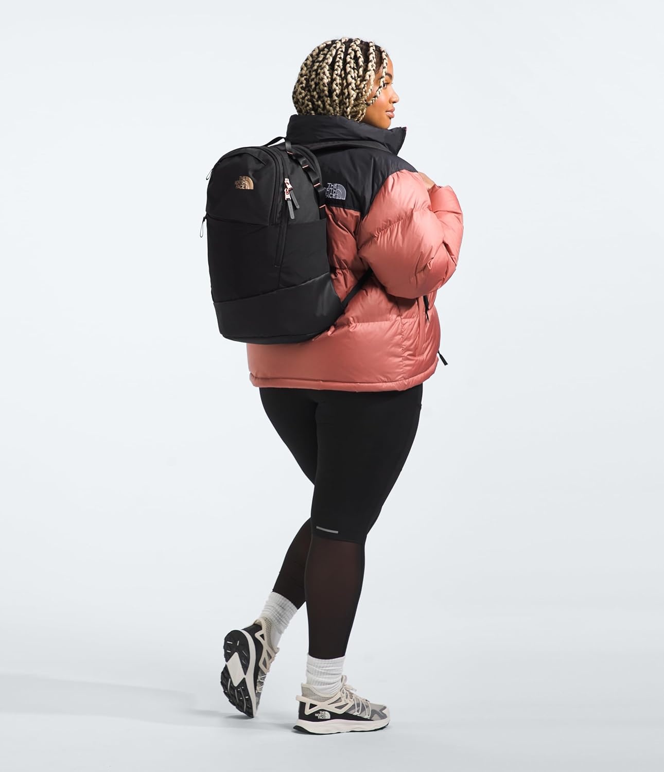 image:imageThe North Face Womens Isabella Transit Backpack Commuter Travel Bag with 16 Laptop Sleeve WaterRepellent Finish WomenSpecific Fit TNF Black Light HeatherBurnt Coral MetallicNPF One SizeTnf Black Light HeatherBurnt Coral Metallicnpf