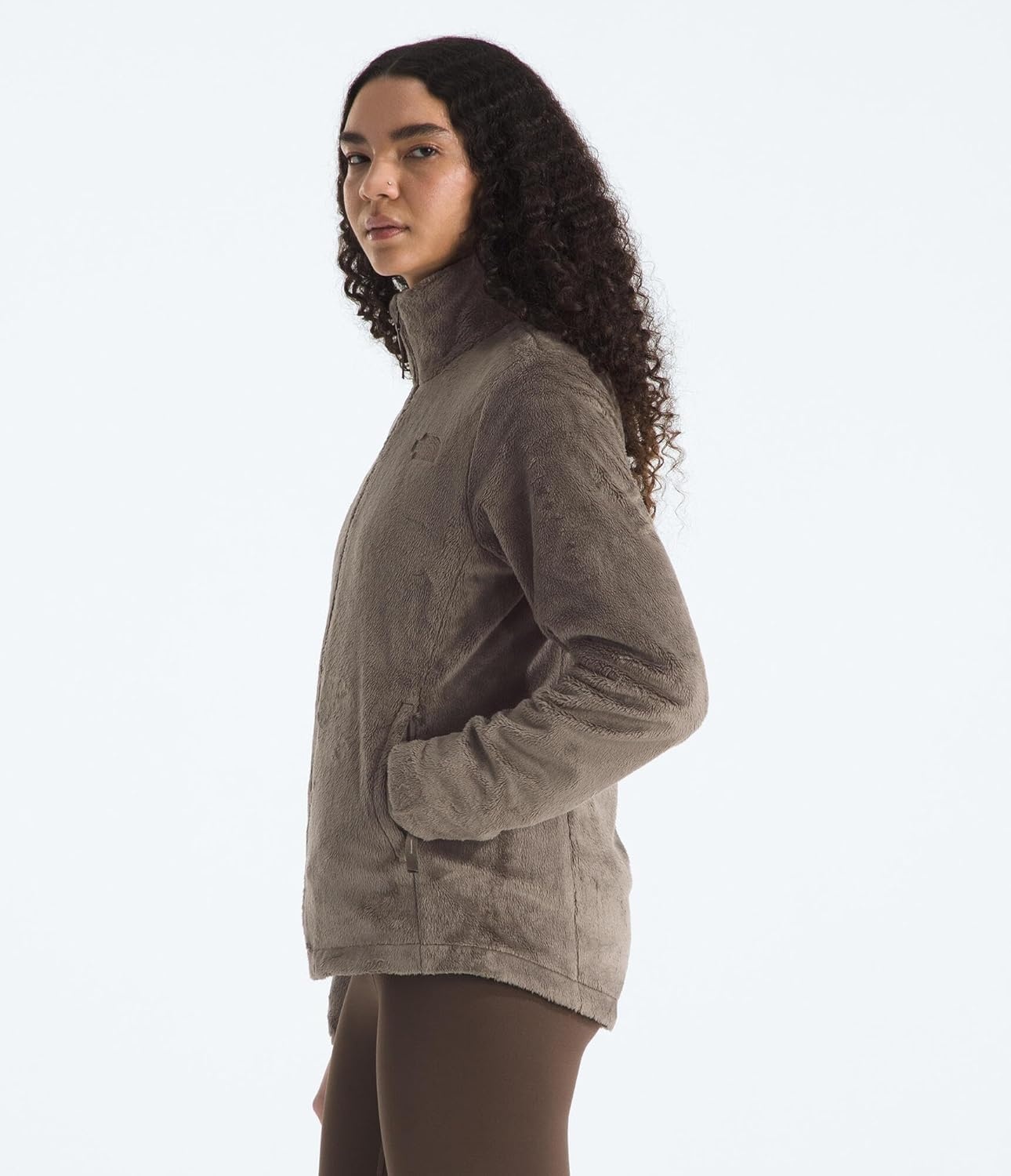 image:imageThe North Face womens Osito Full Zip Fleece Jacket Standard amp Plus Size Soft amp Lightweight Fleece Secure Zip PocketsMocha Brown