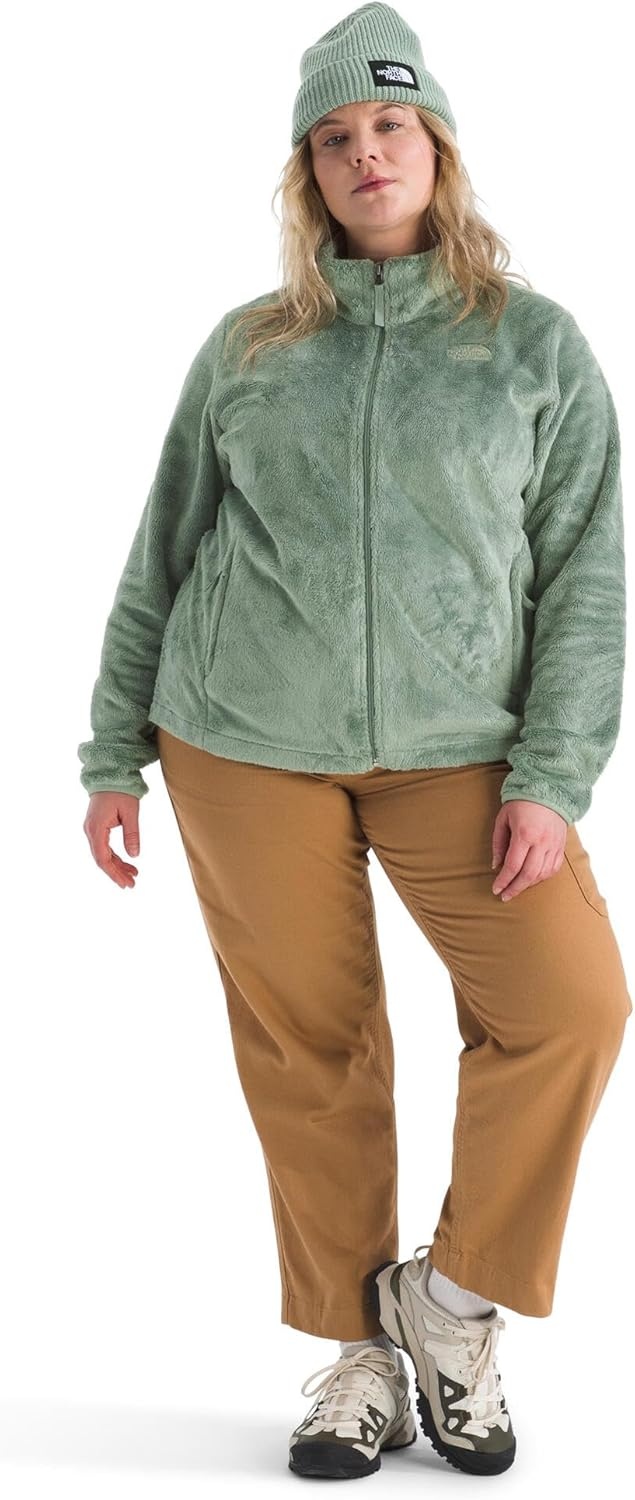 image:imageThe North Face womens Osito Full Zip Fleece Jacket Standard amp Plus Size Soft amp Lightweight Fleece Secure Zip PocketsSlate Moss
