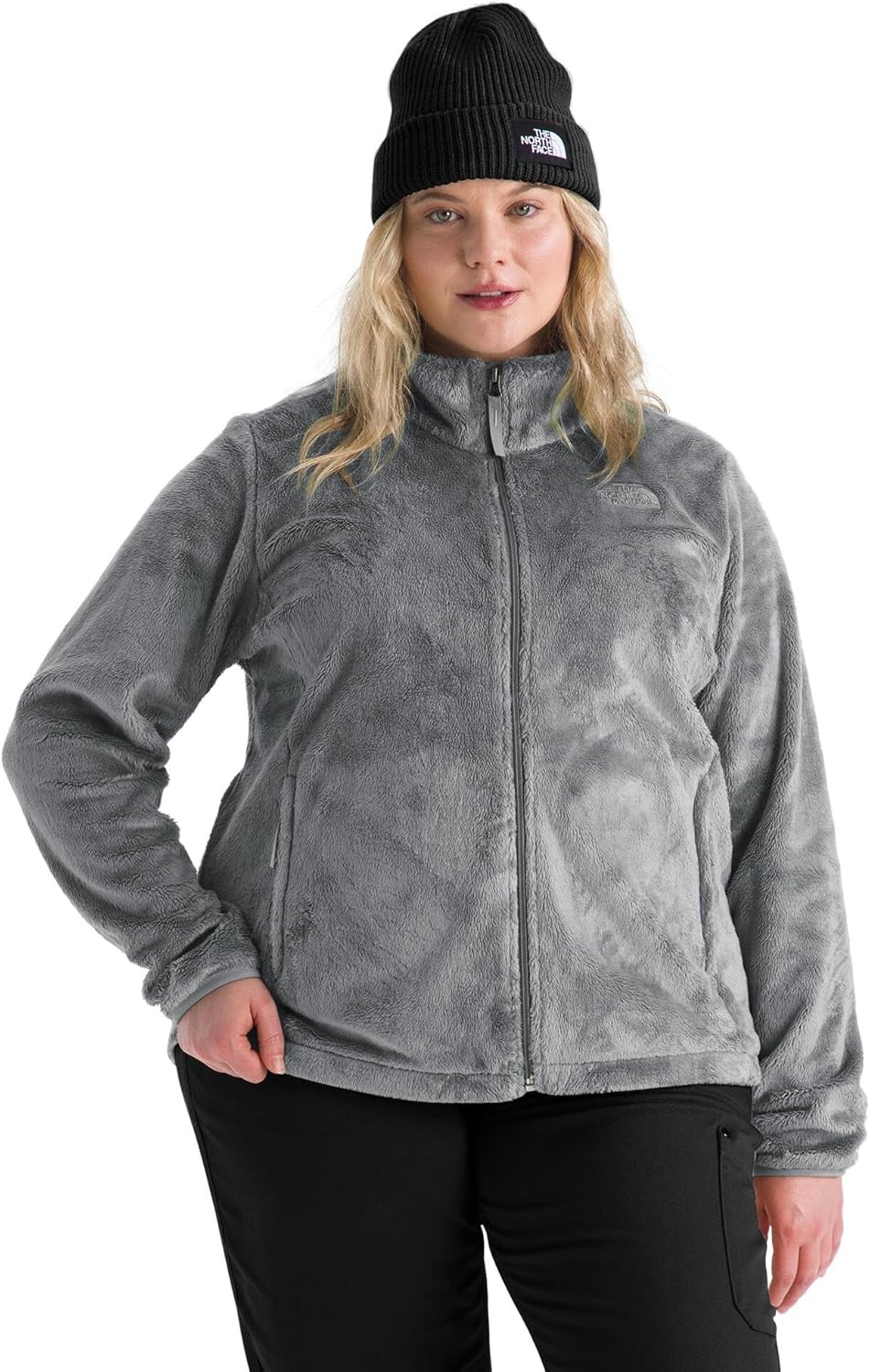 image:imageThe North Face womens Osito Full Zip Fleece Jacket Standard amp Plus Size Soft amp Lightweight Fleece Secure Zip PocketsSmoked Pearl