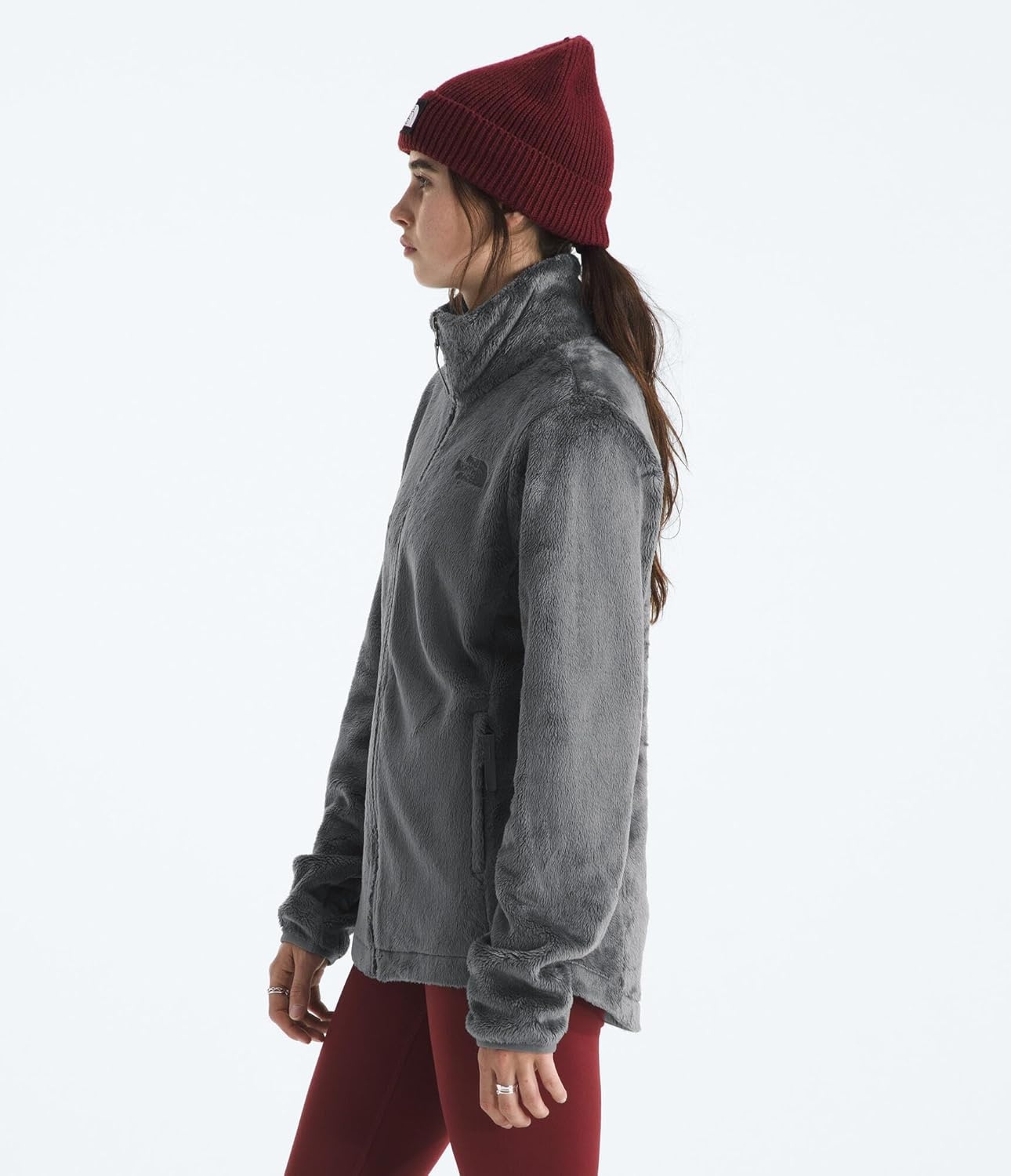 image:imageThe North Face womens Osito Full Zip Fleece Jacket Standard amp Plus Size Soft amp Lightweight Fleece Secure Zip PocketsSmoked Pearl
