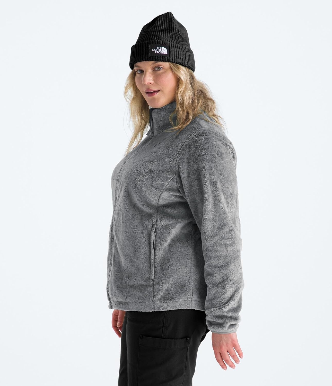 image:imageThe North Face womens Osito Full Zip Fleece Jacket Standard amp Plus Size Soft amp Lightweight Fleece Secure Zip PocketsSmoked Pearl