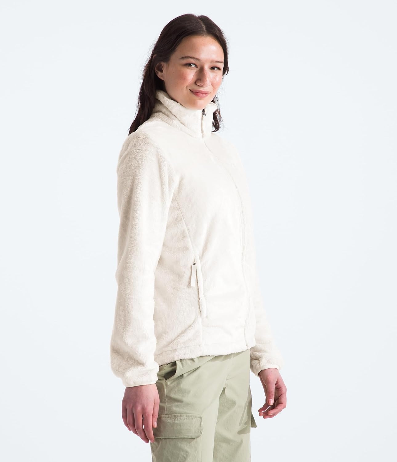 image:imageThe North Face womens Osito Full Zip Fleece Jacket Standard amp Plus Size Soft amp Lightweight Fleece Secure Zip PocketsWhite Dune