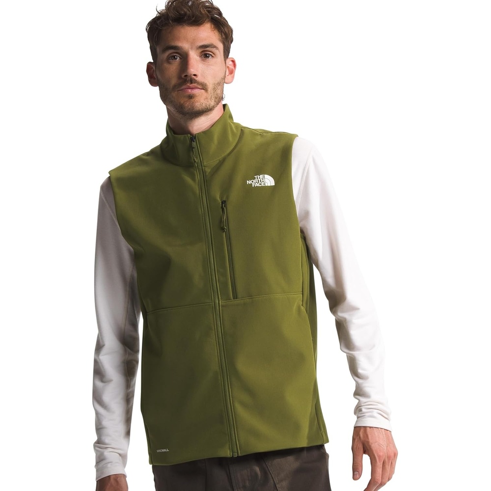image:imageTHE NORTH FACE Mens Apex Bionic 3 Windproof Vest Water amp Wind Resistant Softshell With Zippered Pockets Adjustable HemForest Olive