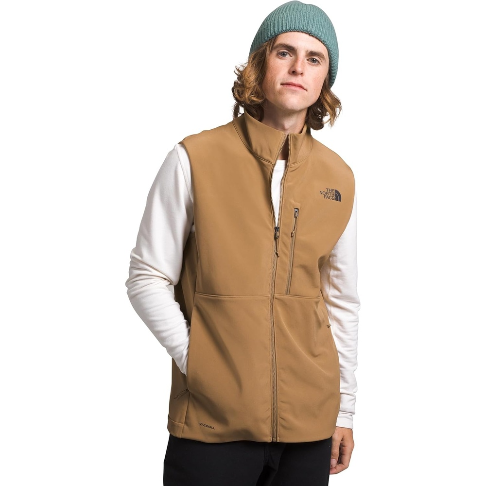 image:imageTHE NORTH FACE Mens Apex Bionic 3 Windproof Vest  Water amp Wind Resistant Softshell With Zippered Pockets Adjustable HemUtility Brownnpf