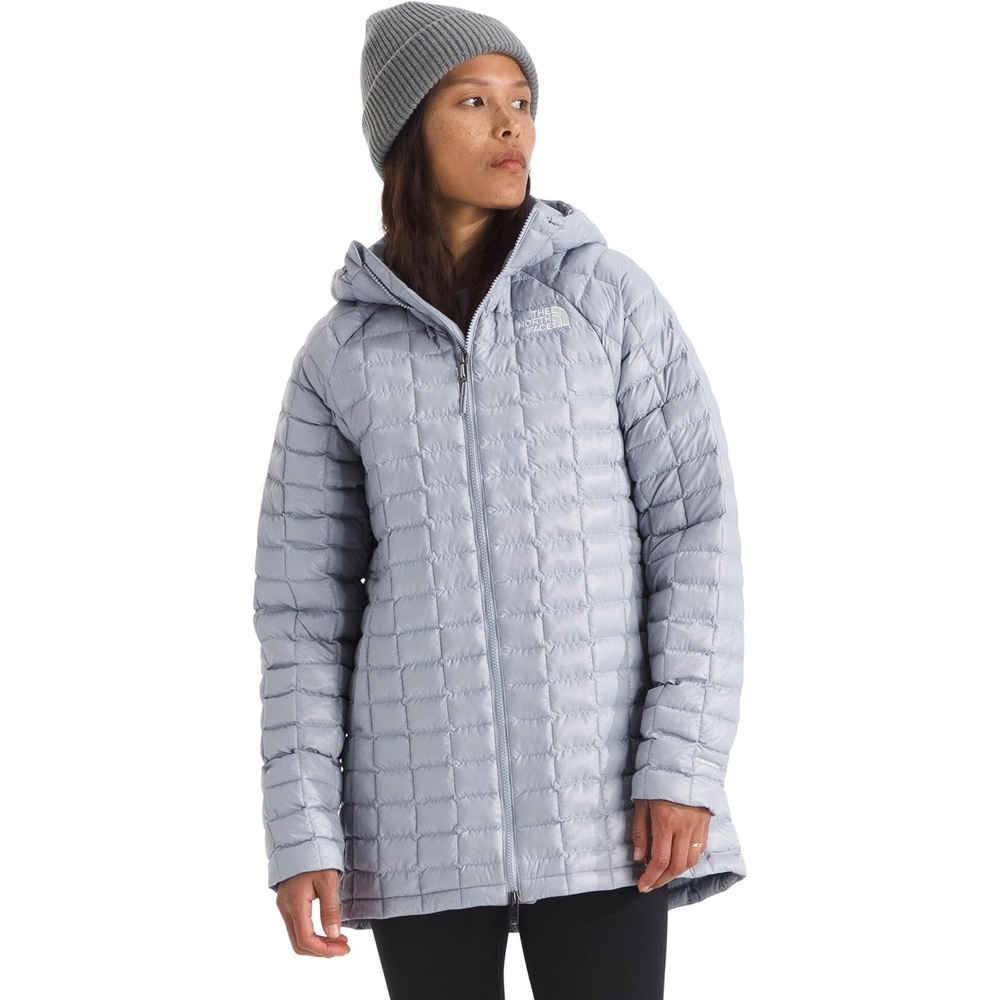 image:imageTHE NORTH FACE Womens Thermoball Hooded Parka Standard amp Plus Size High Loft Insulation Wind amp Water ResistantBlue Flax