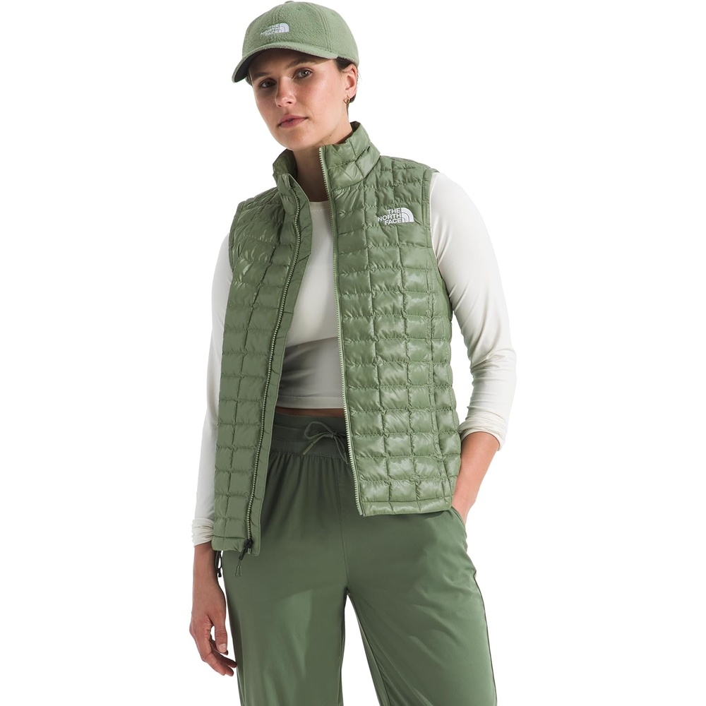 image:imageTHE NORTH FACE Womens Thermoball Vest Lightweight Zip Up Vest With Synthetic Insulation Wind Resistant amp Water RepellentBark Mist