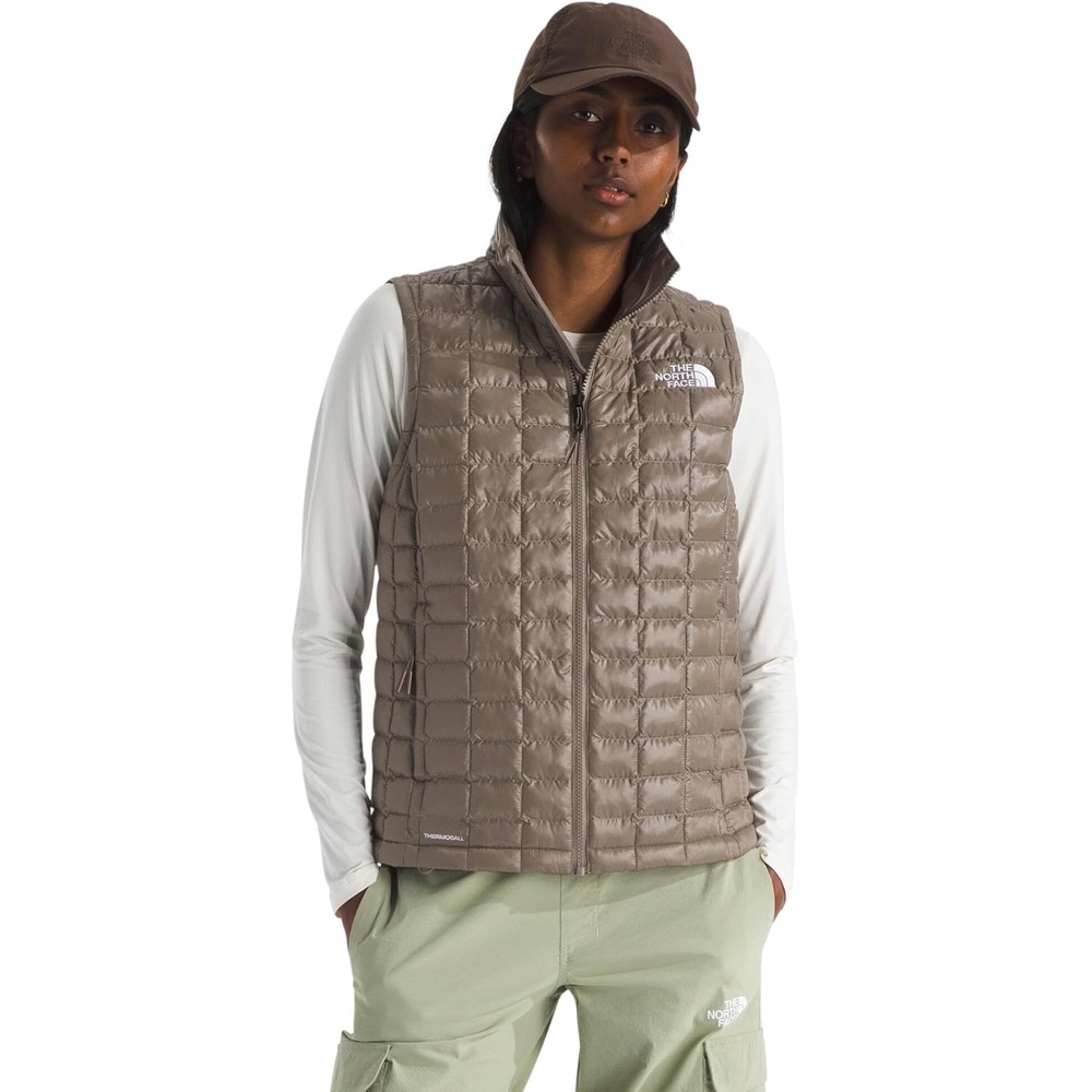 image:imageTHE NORTH FACE Womens Thermoball Vest  Lightweight Zip Up Vest With Synthetic Insulation Wind Resistant amp Water RepellentMocha Brown