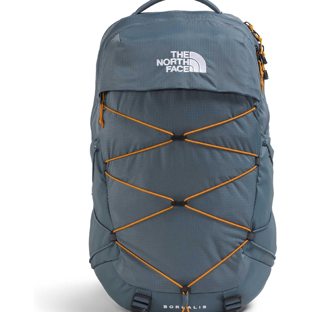 image:imageThe North Face Borealis Commuter Laptop Backpack Water Repellent Laptop Sleeve Large Main Compartment TNF BlackTNF BlackNPF One SizeGranite GreyDust Orange