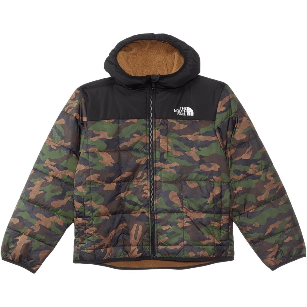 image:imageThe North Face Boys Reversible Shasta Full Zip Hooded JacketTnf Black Tnf Camo Small Print