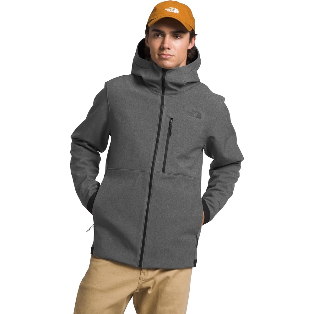 image:imageThe North Face Mens Apex Bionic 3 DWR Softshell Hooded Jacket PFAS FreeTnf Dark Grey Heathernpf