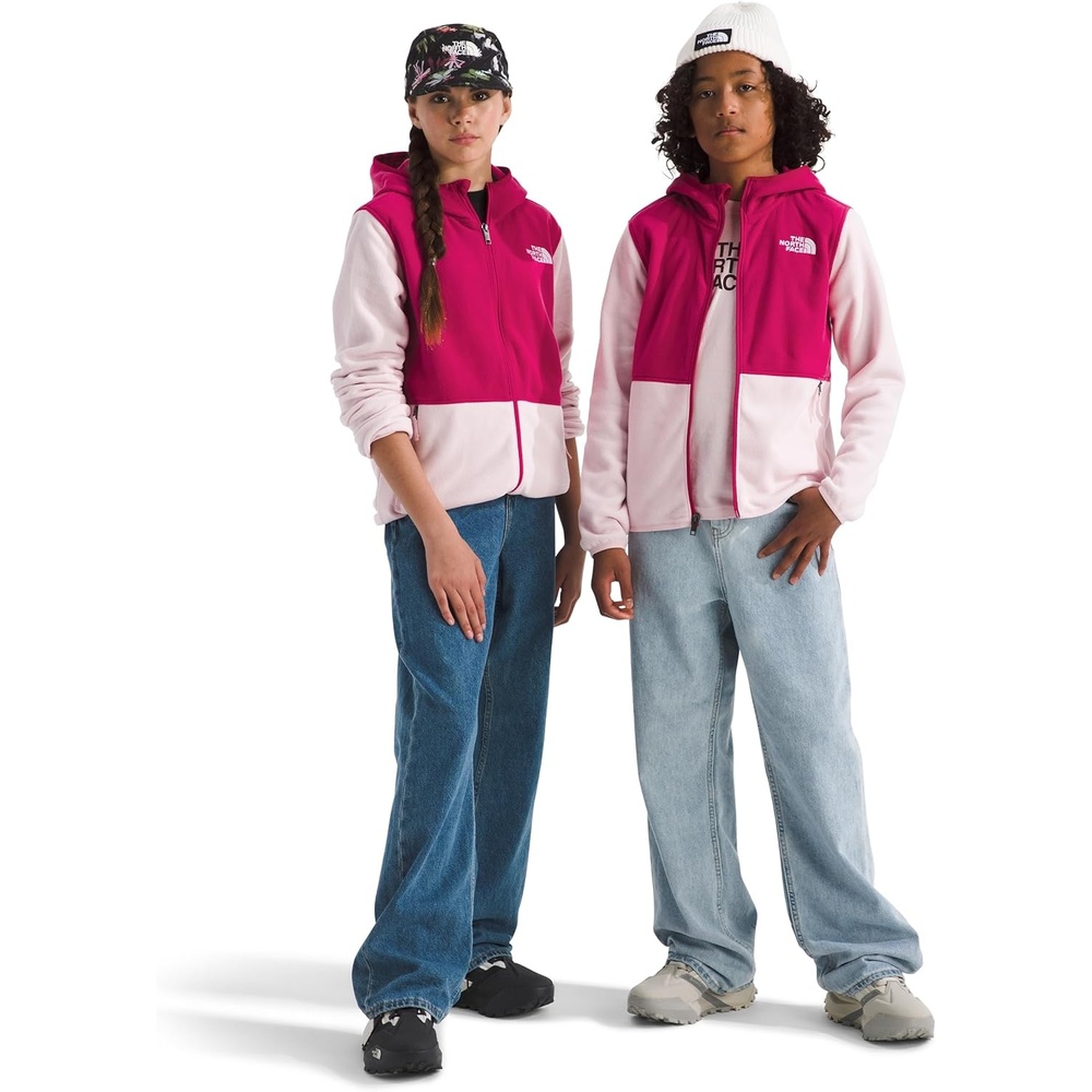 image:imageThe North Face Unisex Glacier Full Zip Hooded Jacket Lightweight Fleece Hoodie for Boys amp Girls Secure Zip Hand PocketsPale BlossomLali Guran