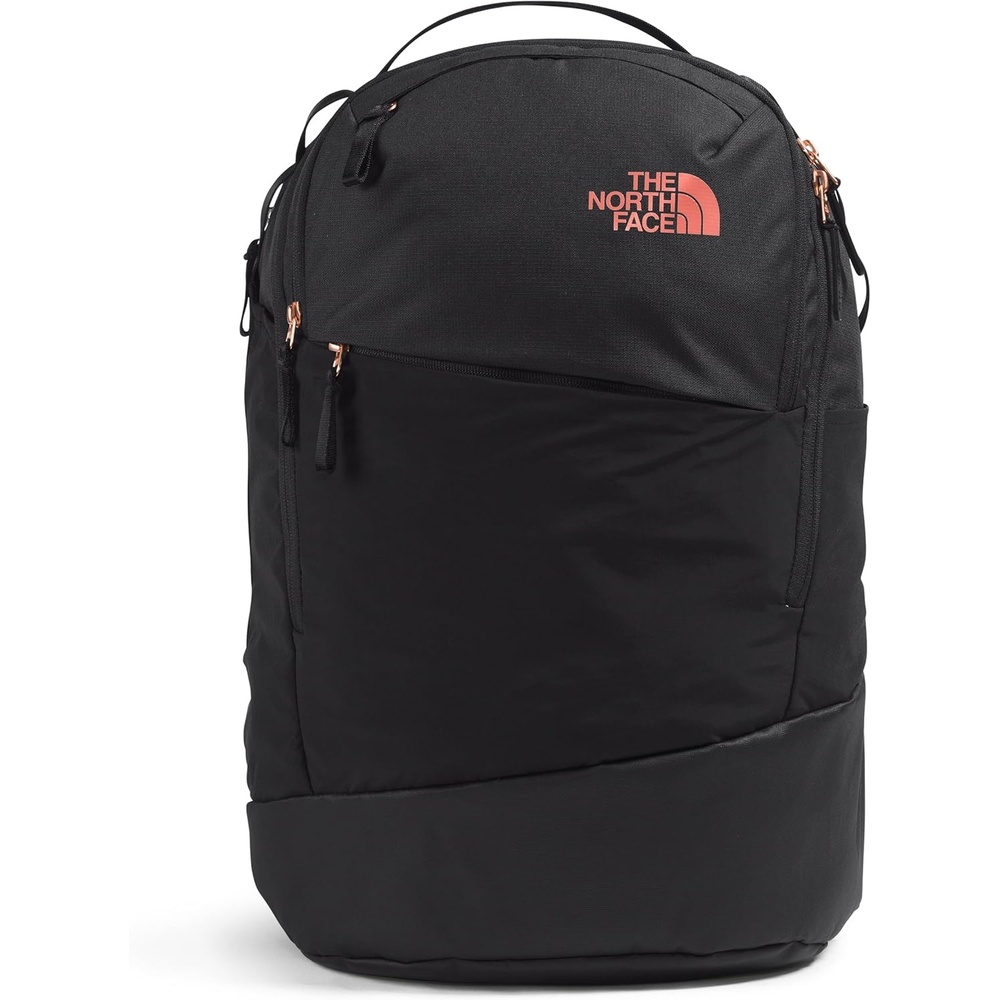 image:imageThe North Face Womens Isabella Transit Backpack Commuter Travel Bag with 16 Laptop Sleeve WaterRepellent Finish WomenSpecific Fit TNF Black Light HeatherBurnt Coral MetallicNPF One SizeTnf Black Light HeatherBurnt Coral Metallicnpf