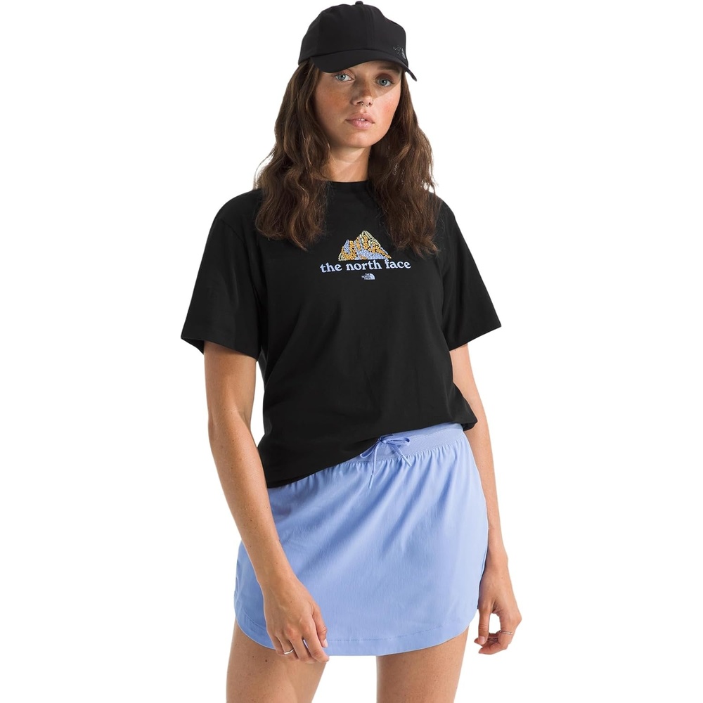 image:imageThe North Face Womens Wildflower Mountain ShortSleeve Tee  Casual Stylish Graphic TShirt Relaxed Fit Cotton FabricTnf Black