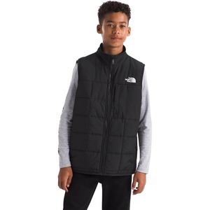 THE NORTH FACE Boys Reversible Shasta Vest | Midweight Puffer Vest With Synthetic Insulation, Fleece Lining & Water Repellent(Tnf Black)