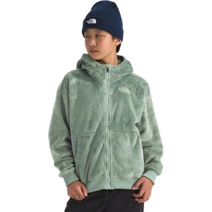 THE NORTH FACE Girls’ Osito Full Zip Hoodie | Fleece Hooded Jacket With Hand Pockets & Durable Ribbed Collar(Slate Moss)