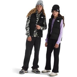 THE NORTH FACE Kids’ North Down Hooded Vest | 600 Fill Recycled Waterfowl Down Insulated, Water Repellent, Zip Pockets(Tnf Black)