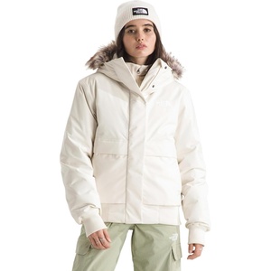 THE NORTH FACE Women’s Arctic Bomber | Down Insulated, Waterproof Shell, Adjustable Hood With Faux-fur, Dual-entry Pockets(White Dune)