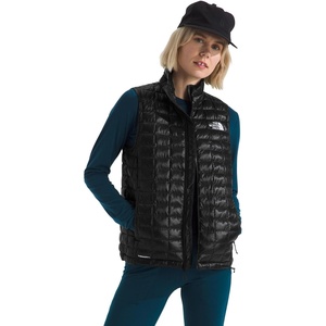 THE NORTH FACE Women’s Thermoball Vest | Lightweight Zip Up Vest With Synthetic Insulation, Wind Resistant & Water Repellent(Tnf Black)