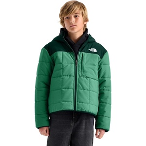 The North Face Boys’ Reversible Shasta Full Zip Hooded Jacket(Dimmed Algae/Hunter Green)