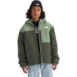 The North Face Boys’ Reversible Shasta Full Zip Hooded Jacket(New Taupe Green/Bark Mist)
