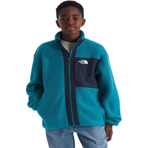 The North Face Boys’ Yumiori Full Zip Jacket | Lightweight Fleece Coat, Embroidered Logo & Secure Zip Chest Pocket(Dusk Blue/Summit Navy)