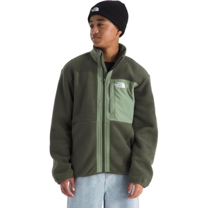 The North Face Boys’ Yumiori Full Zip Jacket | Lightweight Fleece Coat, Embroidered Logo & Secure Zip Chest Pocket(New Taupe Green/Bark Mist)