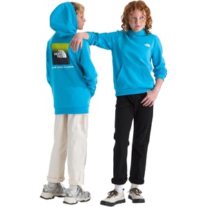 The North Face Kids’ Evolution Box Logo Nse Pullover Hoodie – Hooded Sweatshirt for Boys & Girls, Kangaroo Hand Pocket(Meridian Blue)