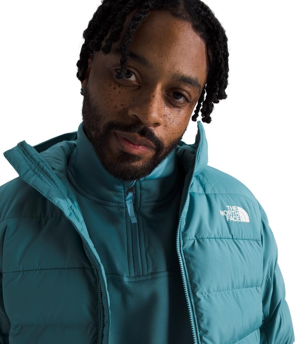 image:imageTHE NORTH FACE Mens Aconcagua 3 Hooded Jacket Insulated Wind amp Water Resistant Attached 3 Piece Hood With Cinch CordAlgae Blue