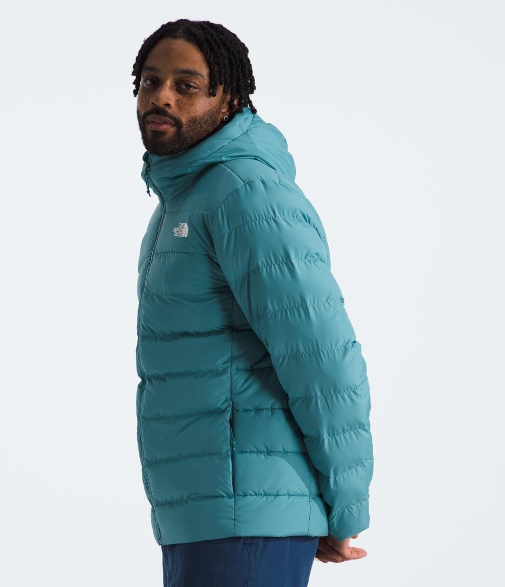 image:imageTHE NORTH FACE Mens Aconcagua 3 Hooded Jacket Insulated Wind amp Water Resistant Attached 3 Piece Hood With Cinch CordAlgae Blue