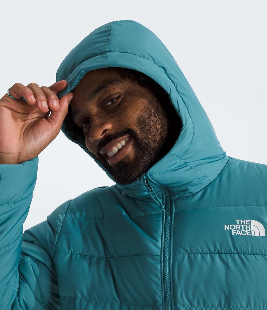 image:imageTHE NORTH FACE Mens Aconcagua 3 Hooded Jacket Insulated Wind amp Water Resistant Attached 3 Piece Hood With Cinch CordAlgae Blue