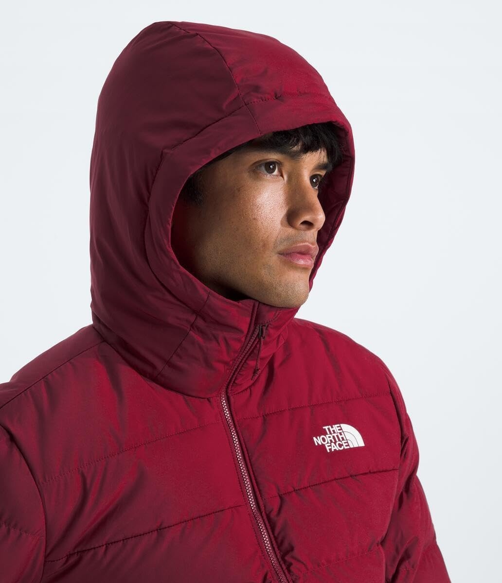 image:imageTHE NORTH FACE Mens Aconcagua 3 Hooded Jacket Insulated Wind amp Water Resistant Attached 3 Piece Hood With Cinch CordBeetroot